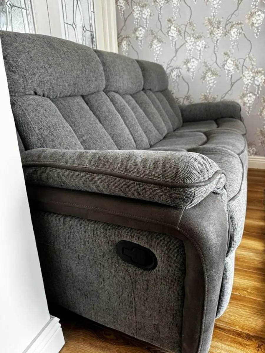 Modern Grey Three-Seater Sofa - Super Comfortable, Like New - Image 3