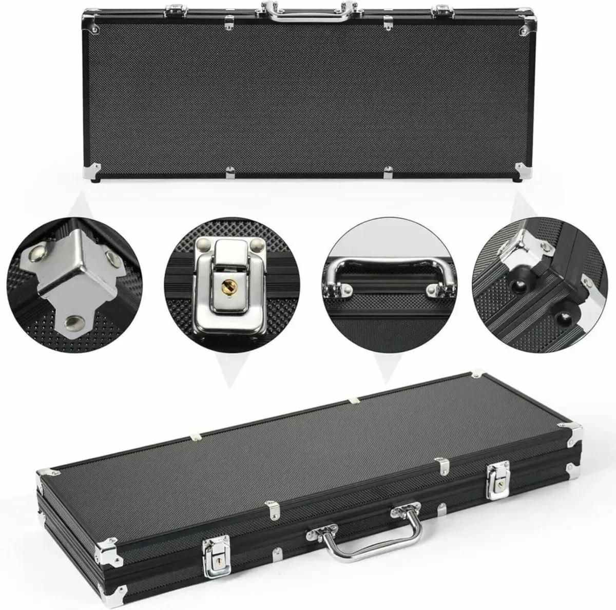 Texas Holdem Poker Chips Set with Aluminum Case - Image 2