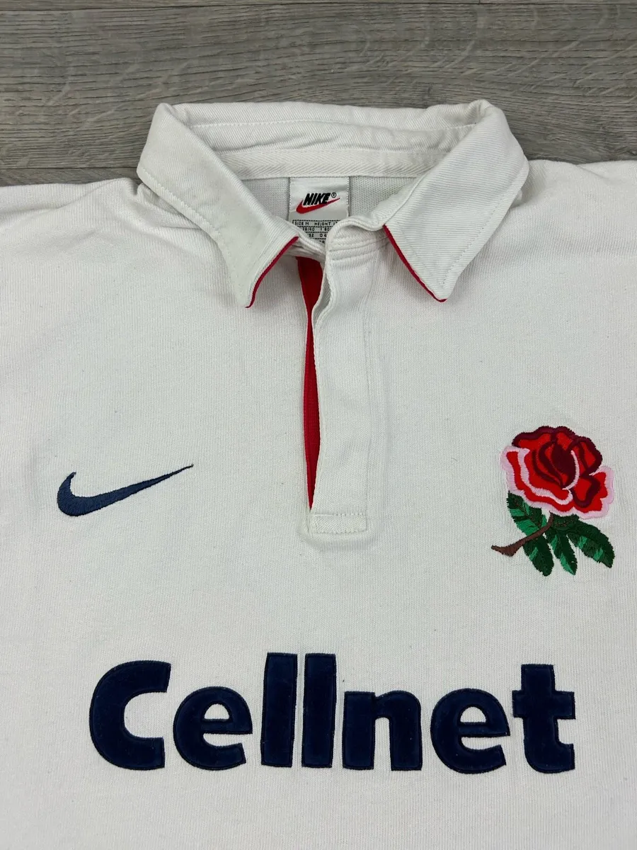 Vintage 1998 Nike England Rugby Jersey Mens M - Image 4