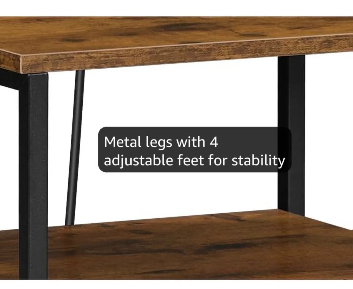 2 Bedside Table with Charging Station, Side Table - Image 2