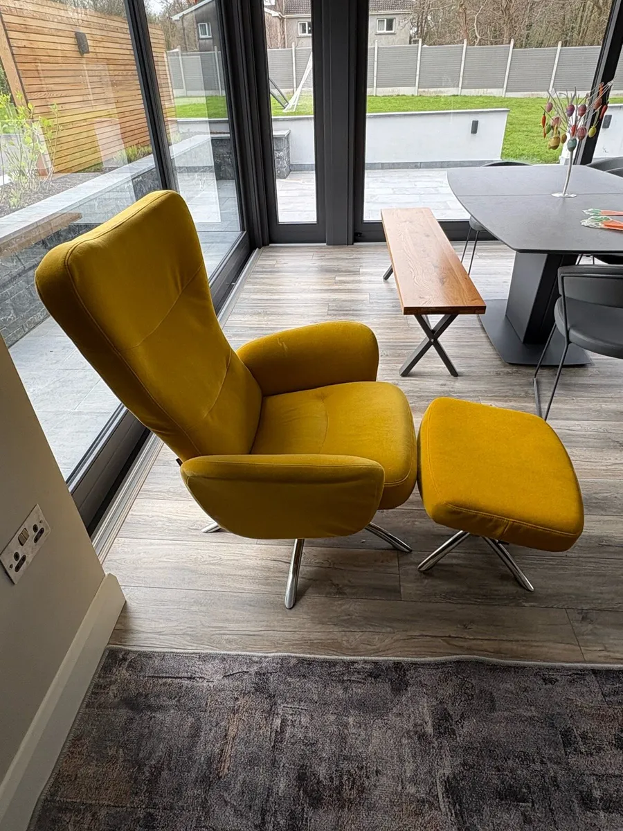 Swivel Chair and Stool - Image 2