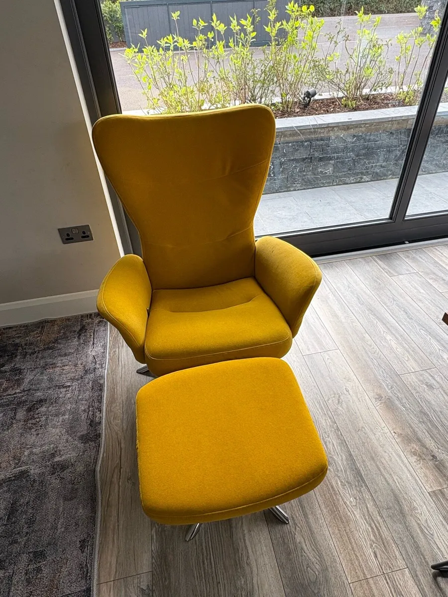 Swivel Chair and Stool - Image 3