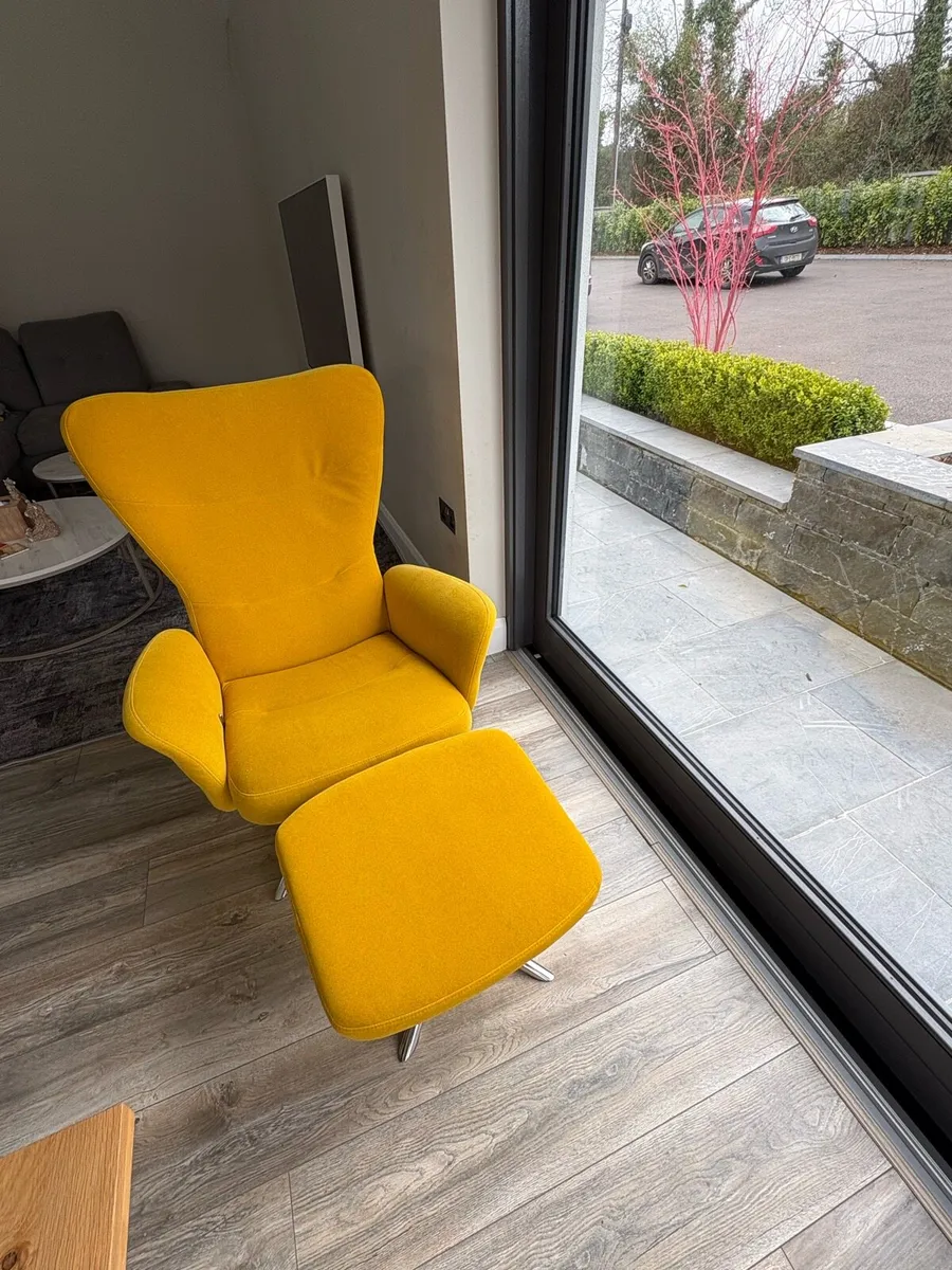 Swivel Chair and Stool - Image 1