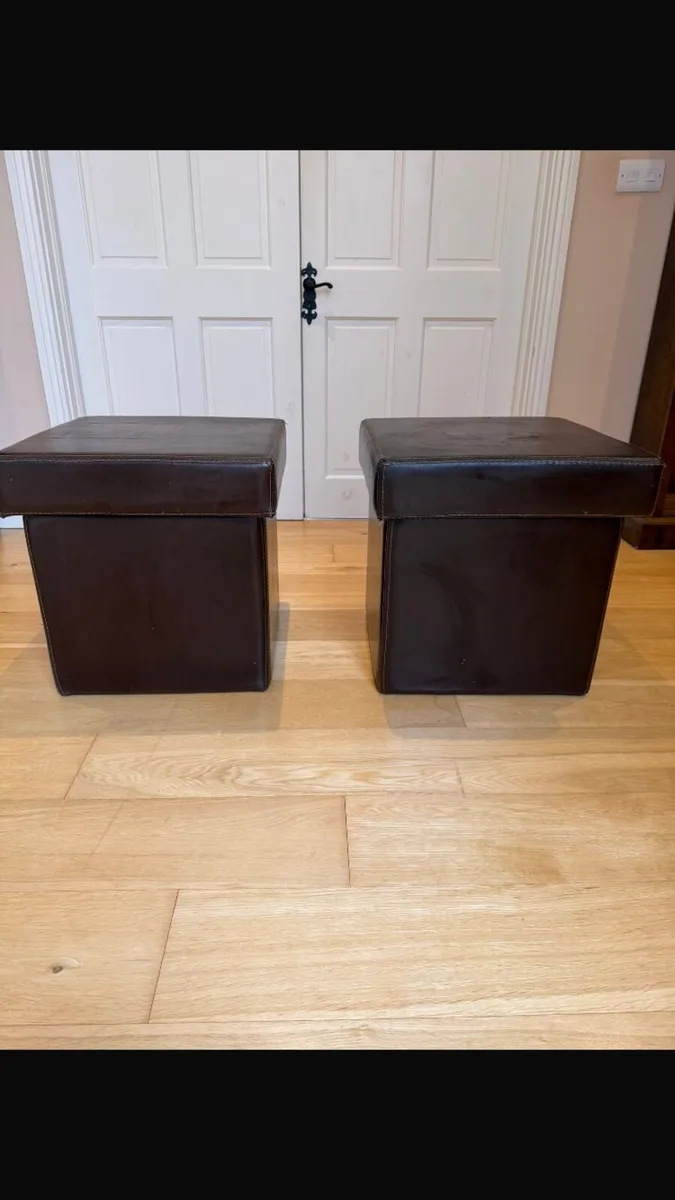 Leather Table & Blanket boxes - Image 3