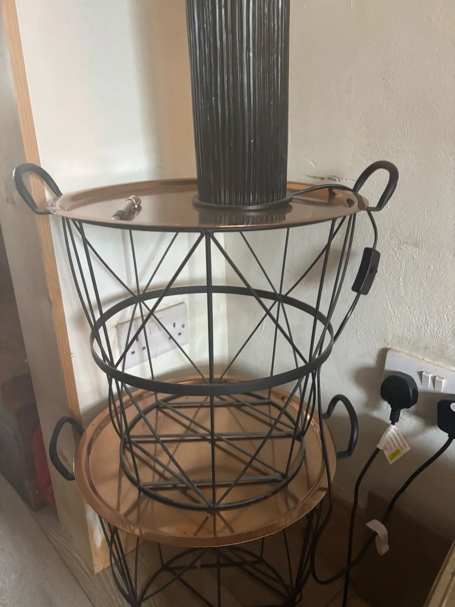 Copper and black log baskets - Image 1