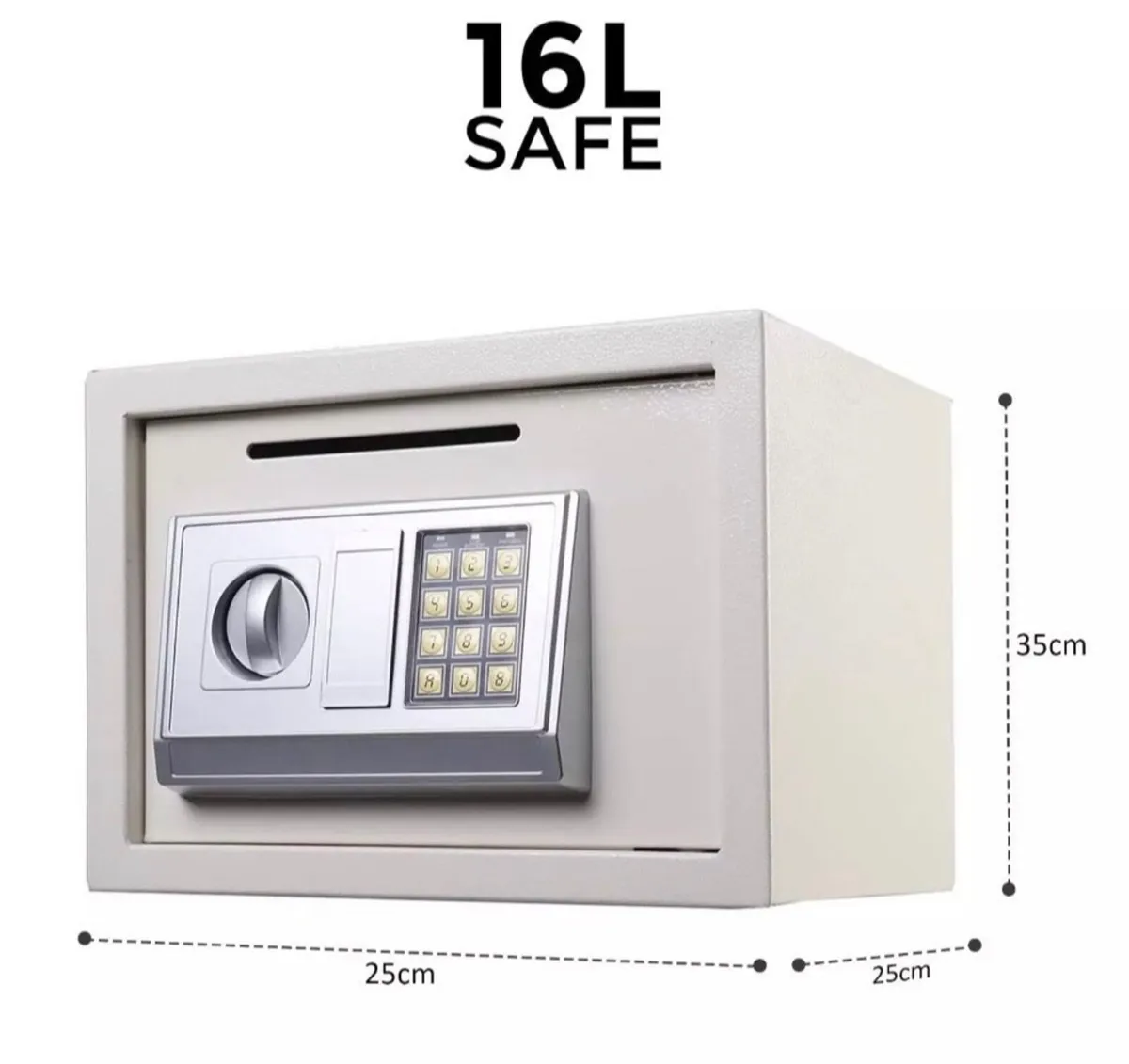 NEW 16L Electronic Safe for Home/Office 25x25x35cm - Image 3