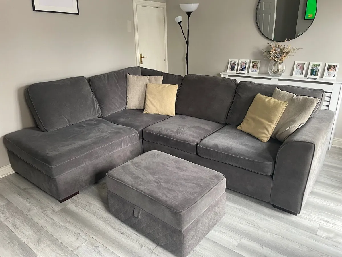 DFS Corner Couch and Storage foot rest - Image 1