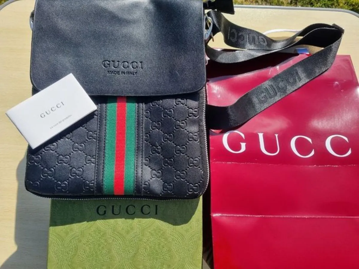 Black Gucci messenger bag - Image 1