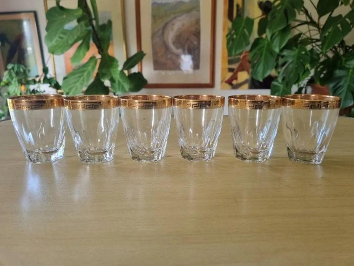 Vintage set of six aperitif glasses, France glass - Image 1