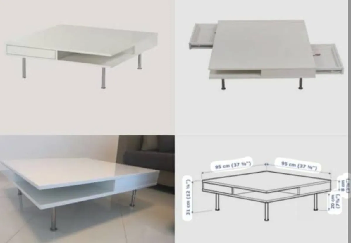 White high gloss coffee table