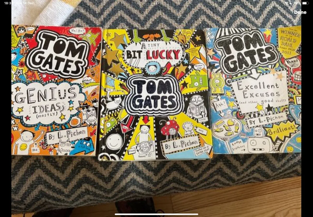 Tom Gates books x 3  In great condition