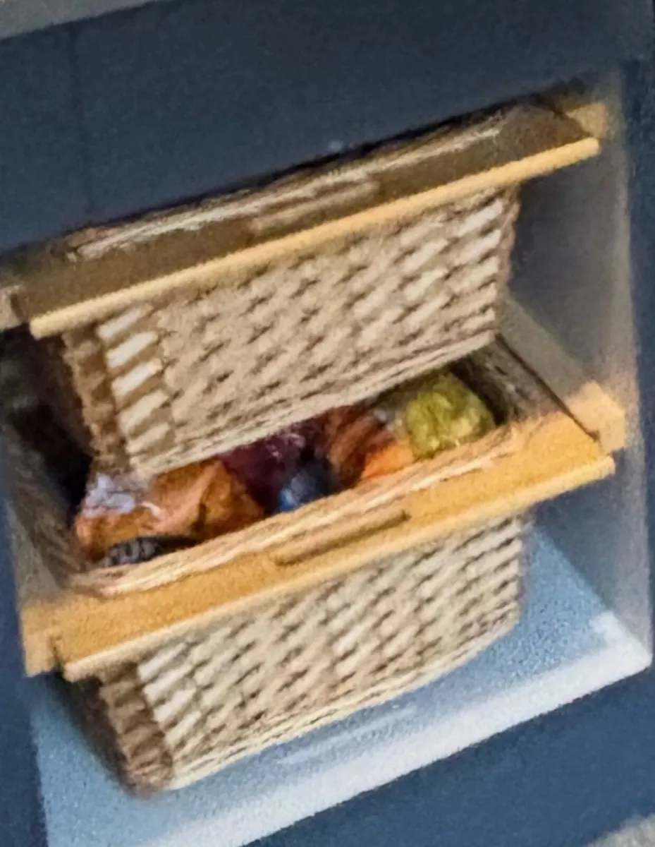 2  Wicker storage baskets pull out drawers