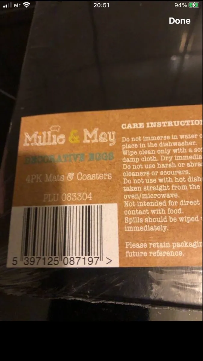 4 pack of mats and coasters €8 - Image 2