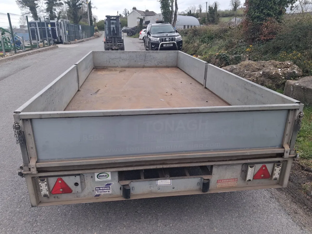 22 Ifor Williams LM146 Tri 14ft Dropsides Trailer - Image 2