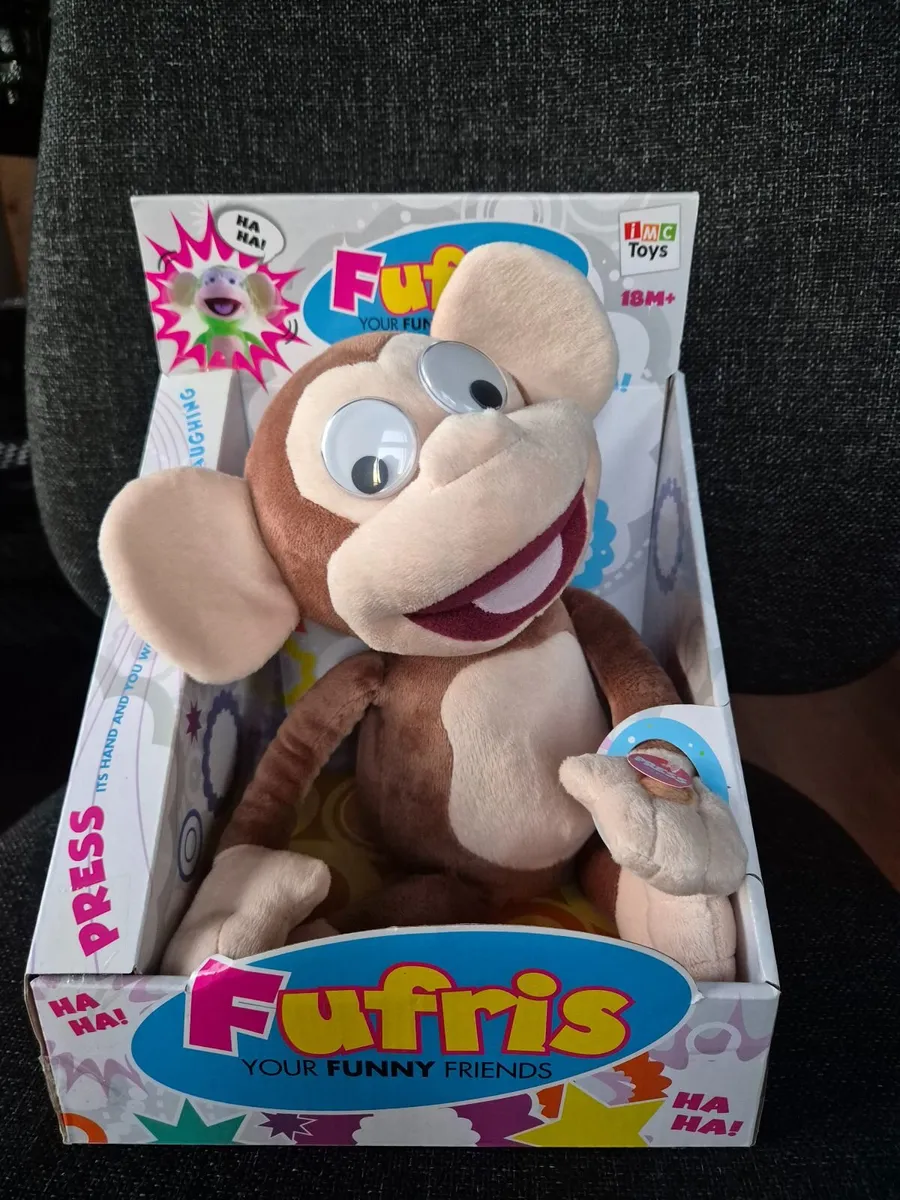 Fufris laughing monkey soft plush toy - Image 1