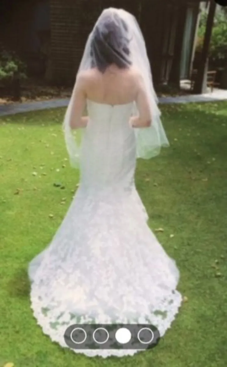 Beautiful Embellished Wedding Dress: Size 10 - Image 2