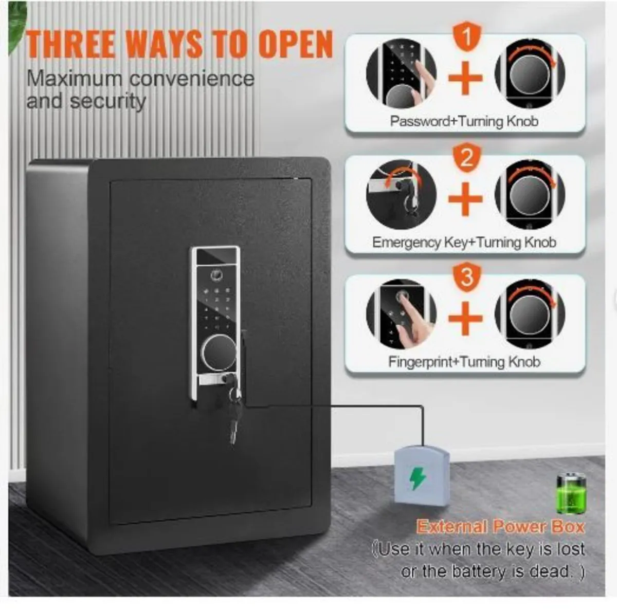 Safe, 62 L Home Safe, Steel Security - Image 4