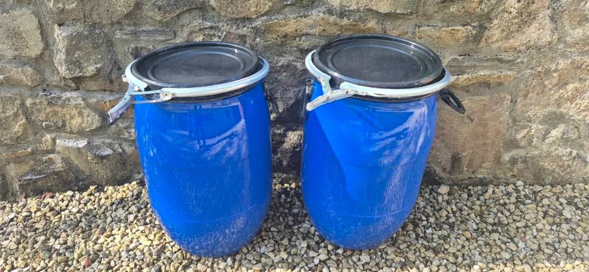 Blue Plastic Drums - Image 1
