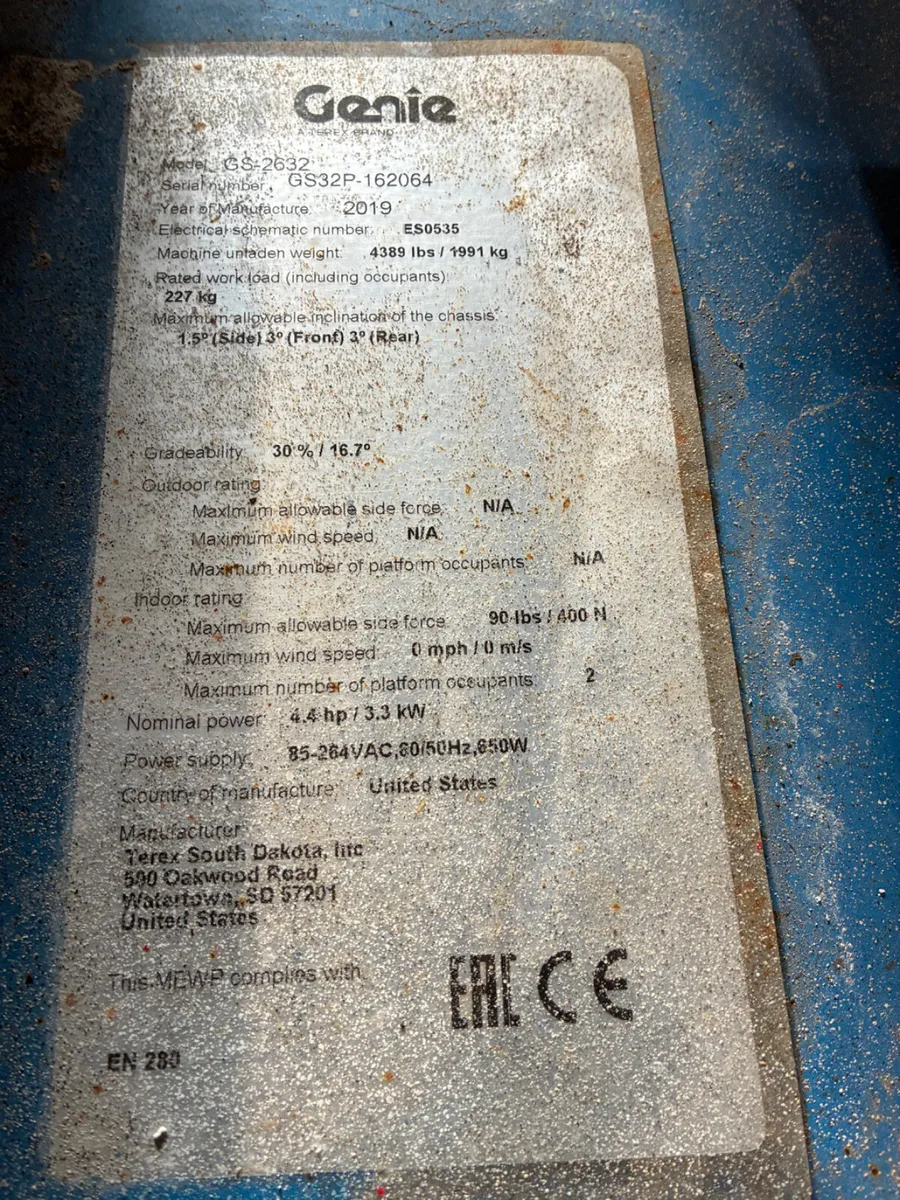 GENIE 2632 SCISSORS LIFT - Image 3