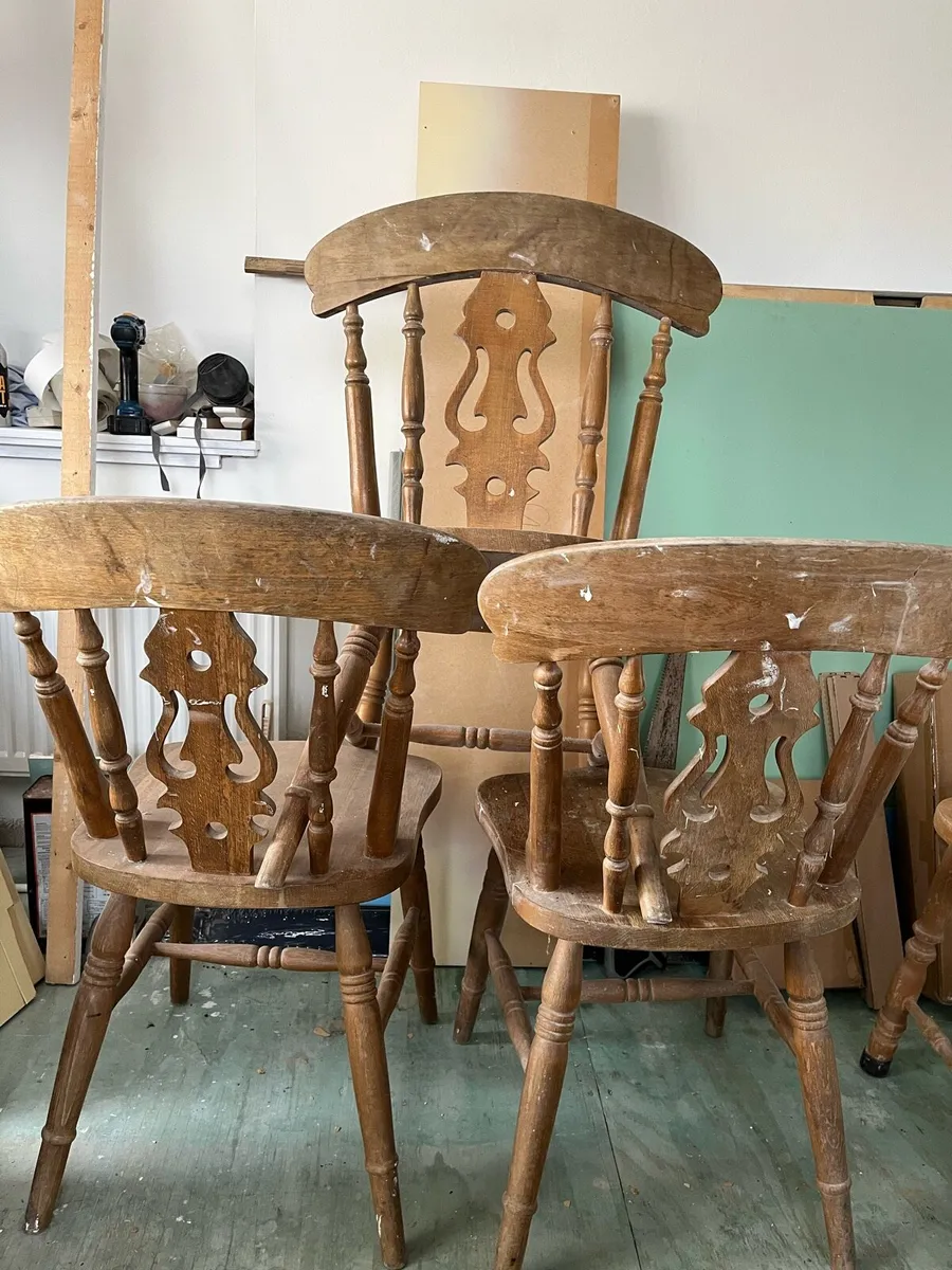 Pine kitchen chairs - Image 1