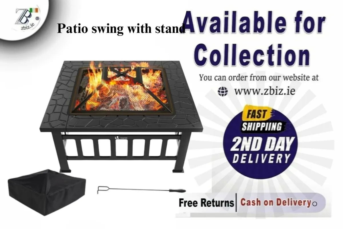 Patio Fire Pot Steel Outdoor Garden Fire Pit - Image 1
