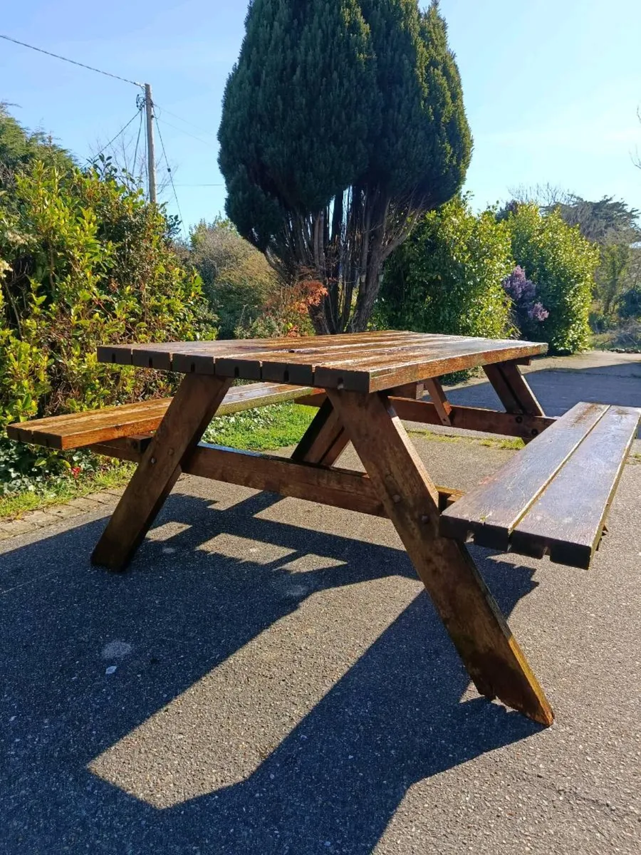 Garden picnic table/bench, very high quality - Image 1