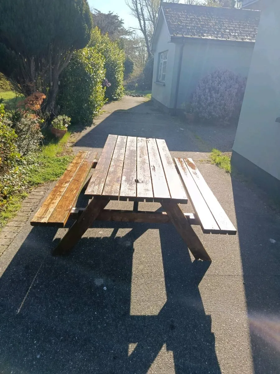 Garden picnic table/bench, very high quality - Image 3