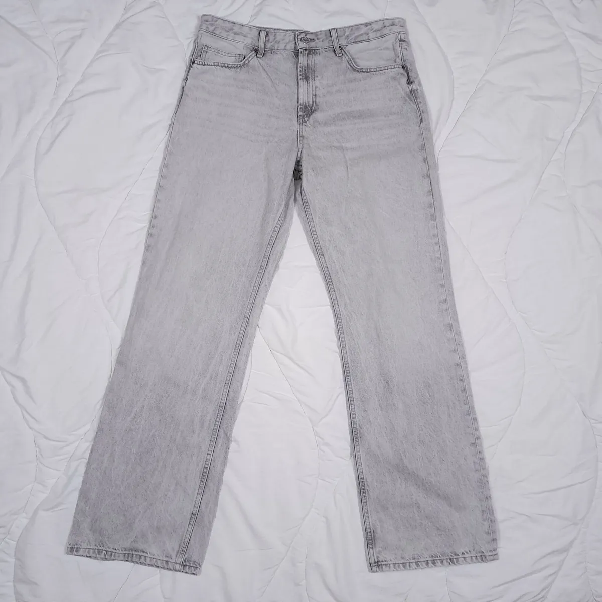 Zara Grey Straight Leg Denim Jeans 16UK/44EU - Image 1