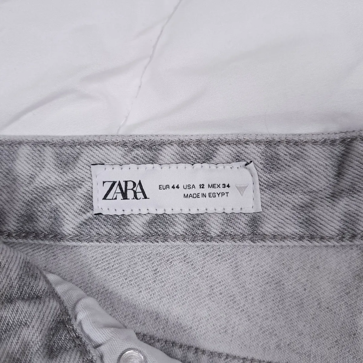 Zara Grey Straight Leg Denim Jeans 16UK/44EU - Image 3