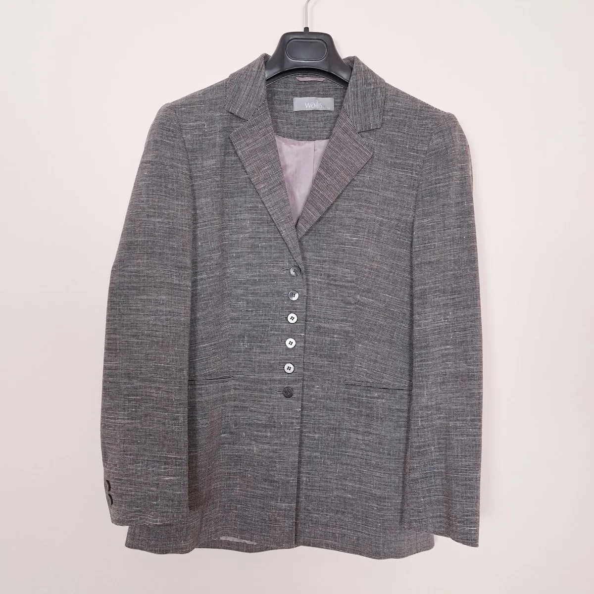 Wallis Grey Linen Blend Jacket Blazer 10UK/38EU - Image 3