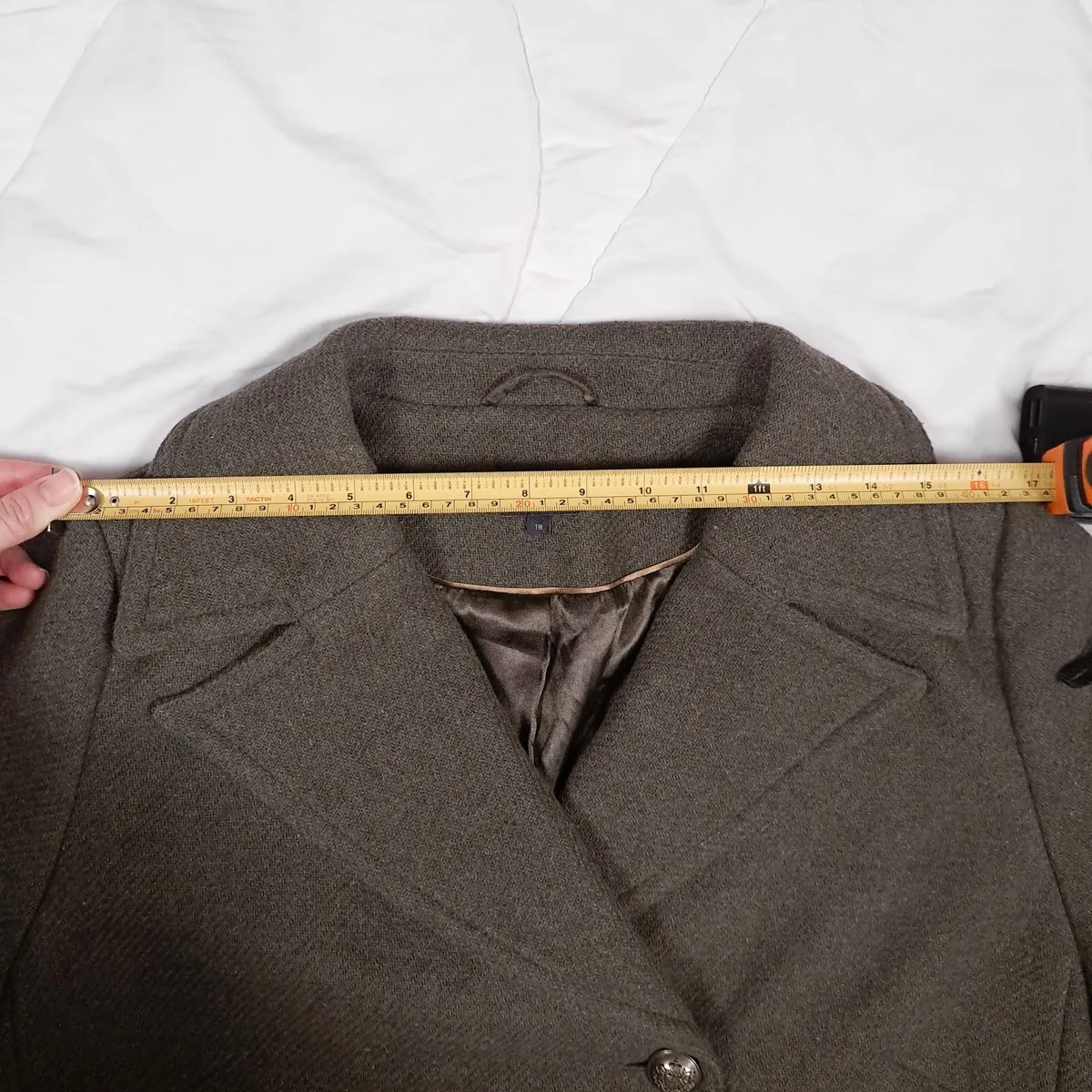 Marks & Spencer Olive Green Peacoat 18UK/46EU - Image 4