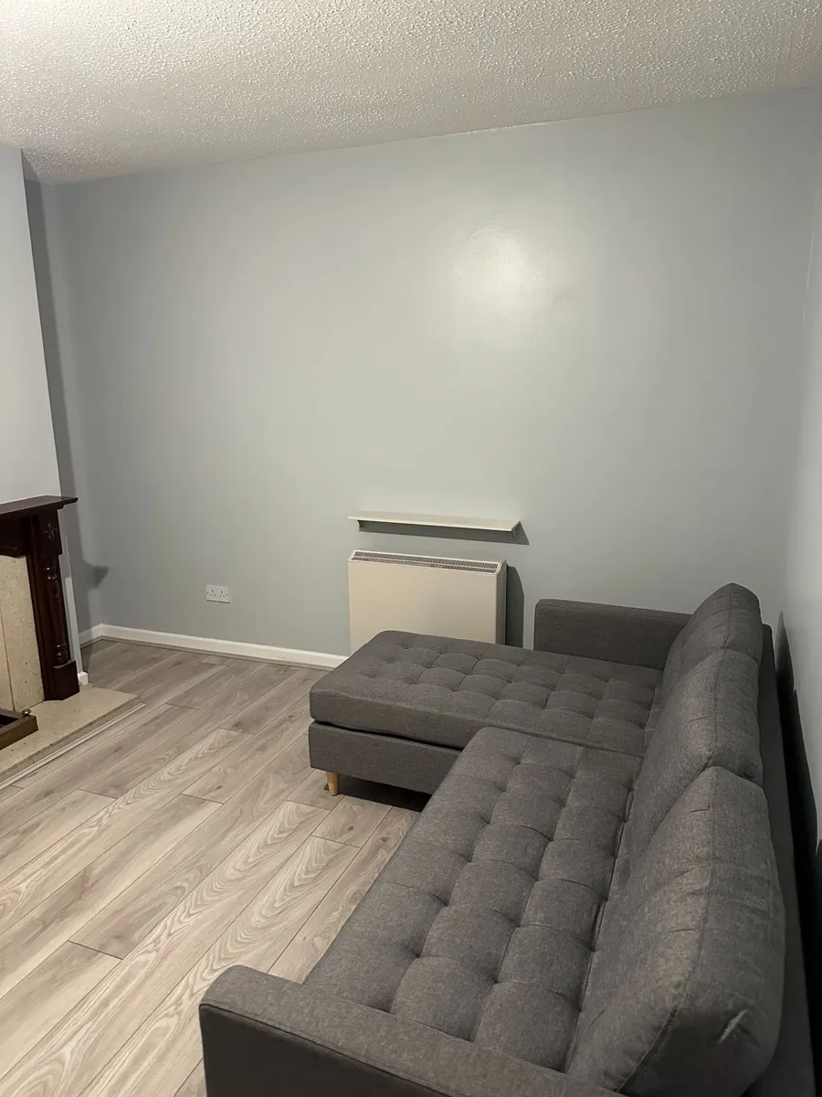 Grey 3 Seater Sofa with Chaise Excellent Condition - Image 1