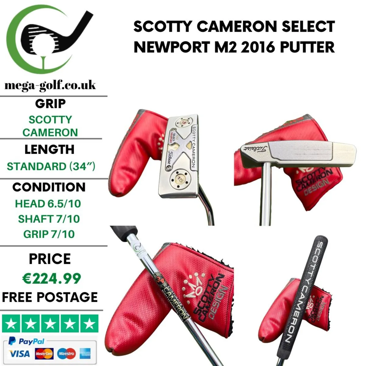 Scotty Cameron Select Newport M2 2016 Putter / 34" - Image 1