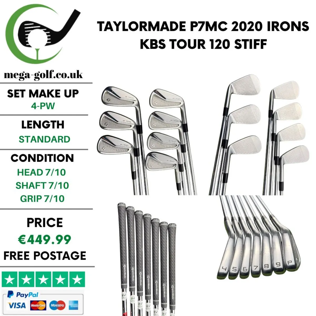 Taylormade P7MC 2020 Irons / 4-Pw / Stiff - Image 1