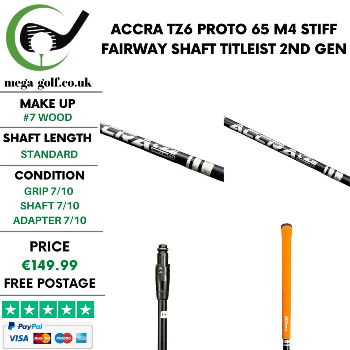 Accra TZ6 Proto 65 M4 Stiff #7 Wood Shaft - Image 1