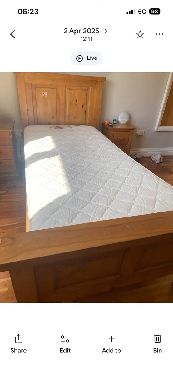 2 single beds with mattress - Image 2