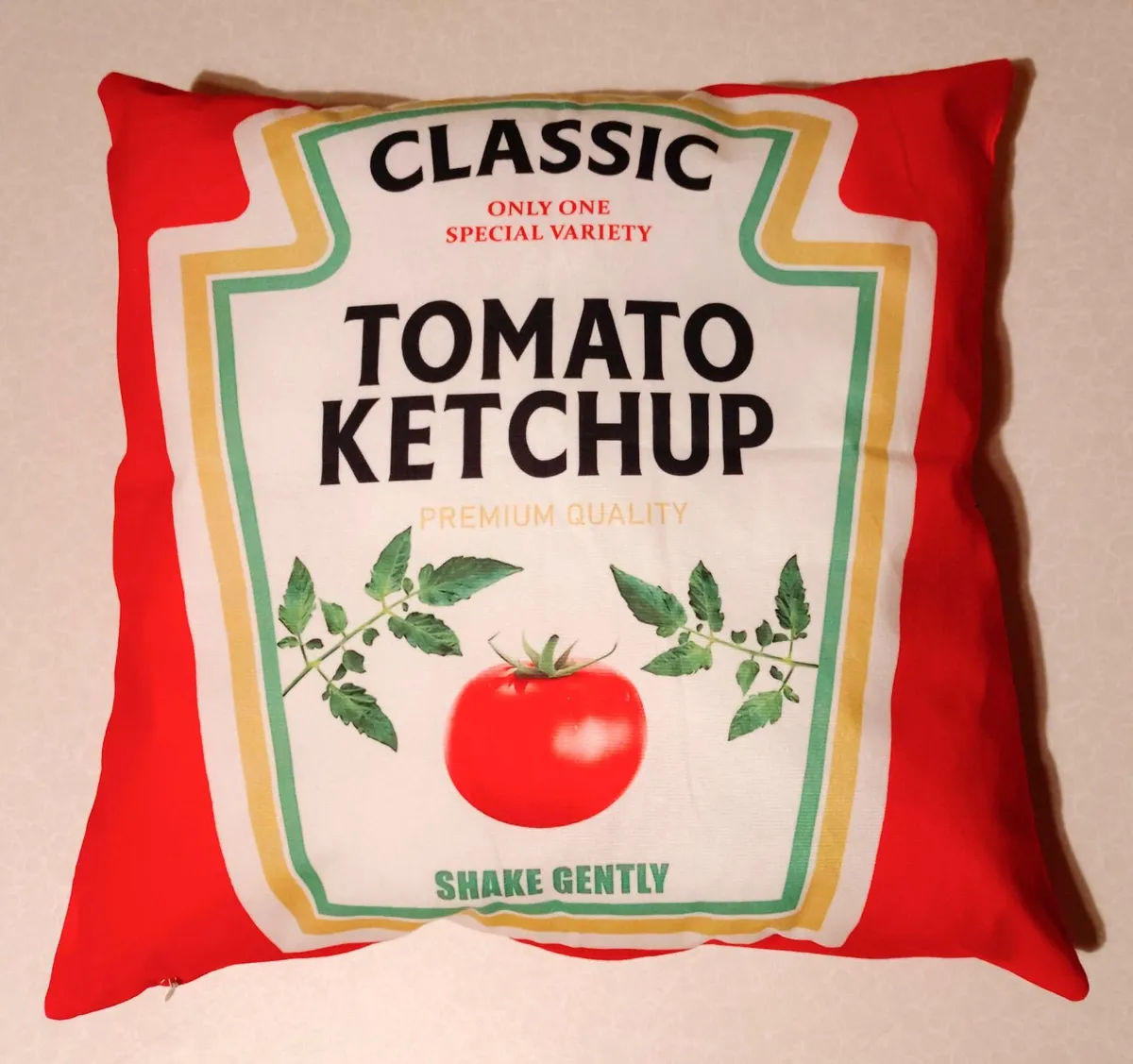 Cute, Fun, Tomato Ketchup Cushion (brand New). - Image 1