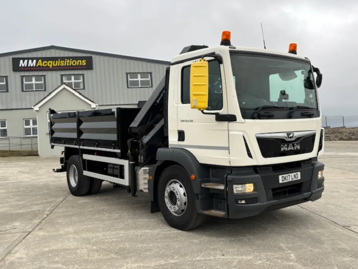 2017 MAN TGM 18.250 18 TON TIPPER WITH CRANE - Image 1