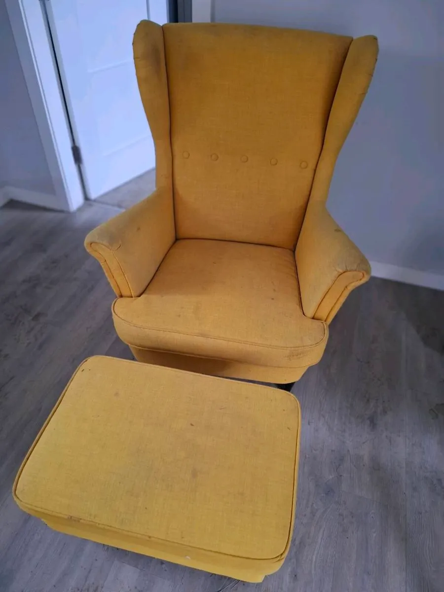 Armchair and footstool - Image 2