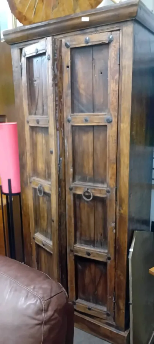 Large Antique DoorHardwood Cupboard - Image 1