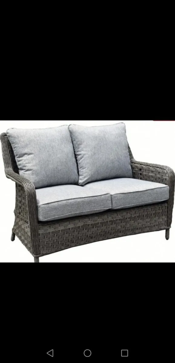 Brand New Dark Grey Rattan Recliner Set - Image 3