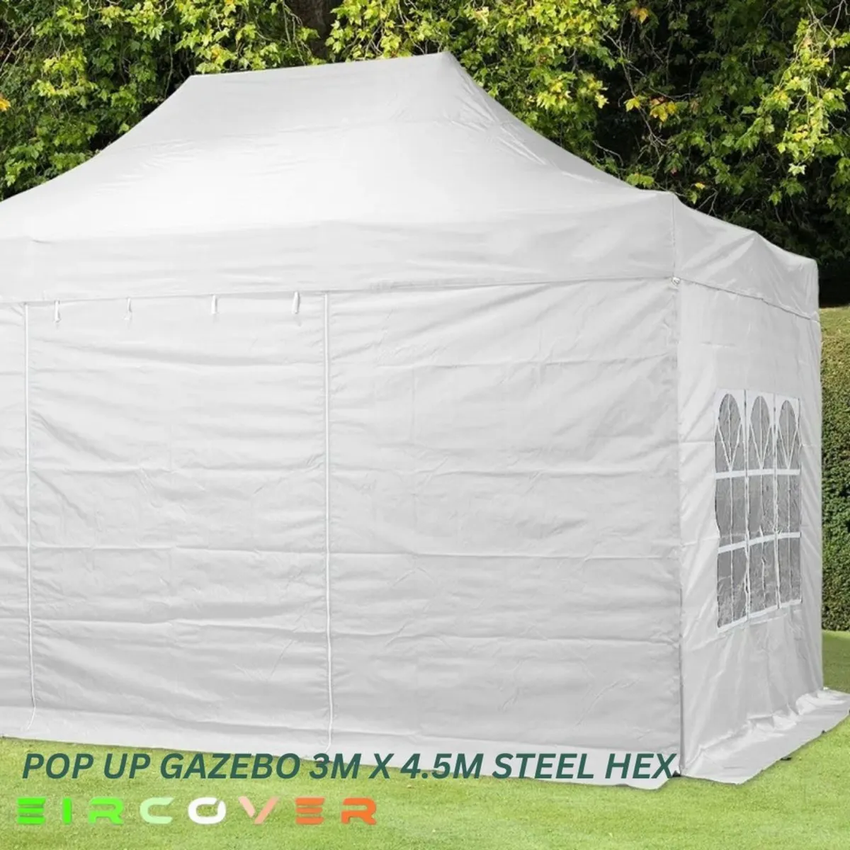 Heavy Duty Pop Up Gazebo Steel 40mm Hex 3m x 4.5m - Image 4