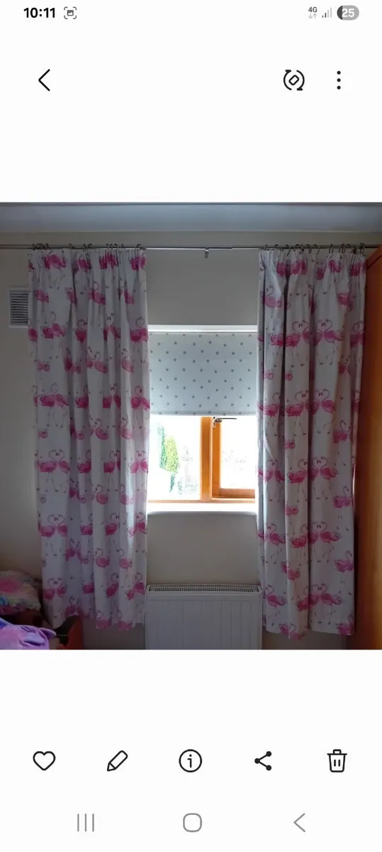 Bedroom Curtains 66" x 72" - Image 1