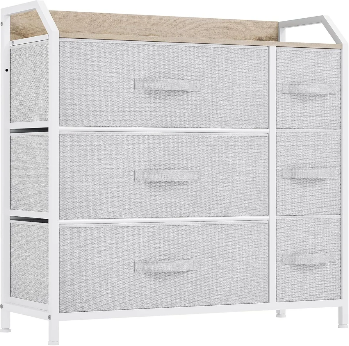 Chest of Drawer with 6 Drawers for Bedroom Fabric - Image 1