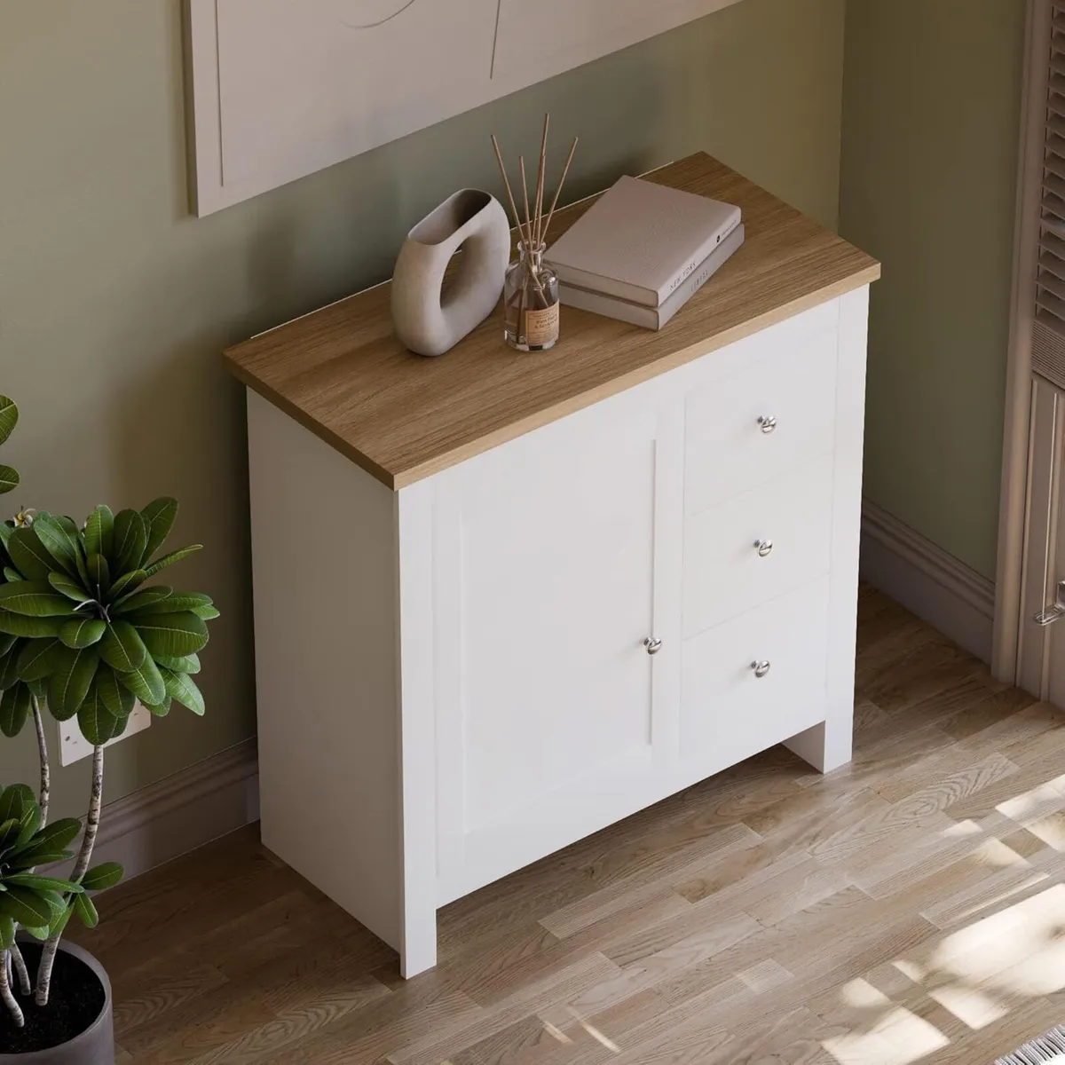 Arlington Sideboard 3 Drawer 1 Door Cabinet - Image 4