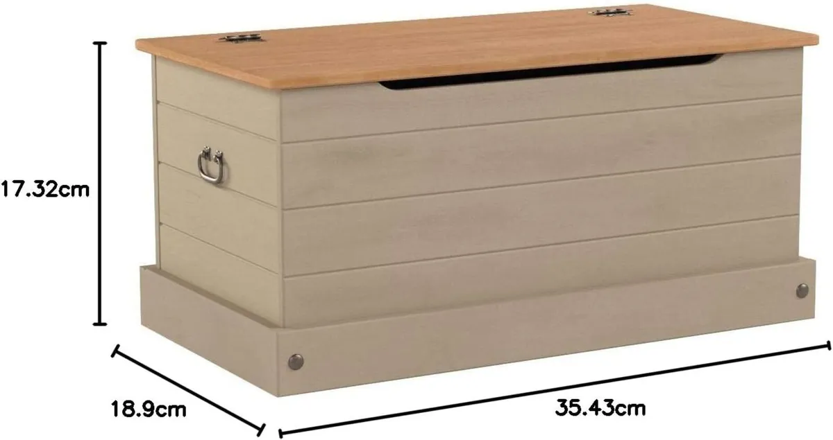 Corona Solid Pine Ottoman Single Bedding Box Toy - Image 2