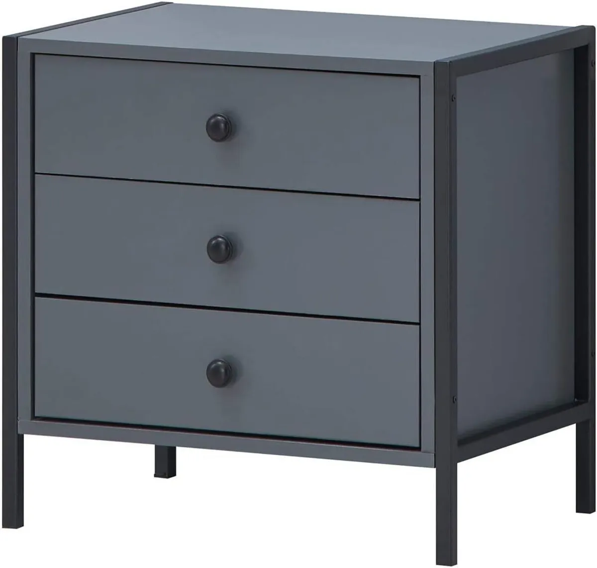 Timber Art Design Zahra Bedside Table with 3 - Image 4