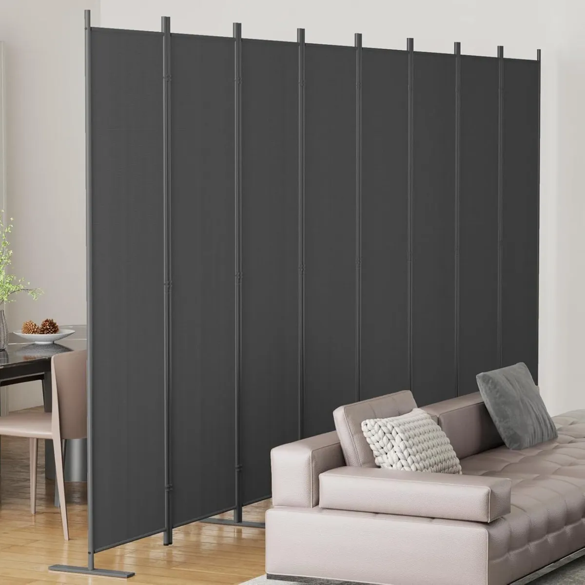 8-Panel 6 ft Tall Indoor Folding Room Divider - Image 3