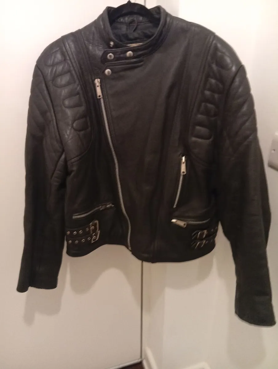 Original Genuine Leather Classic Motorcycle Jacket - Image 1