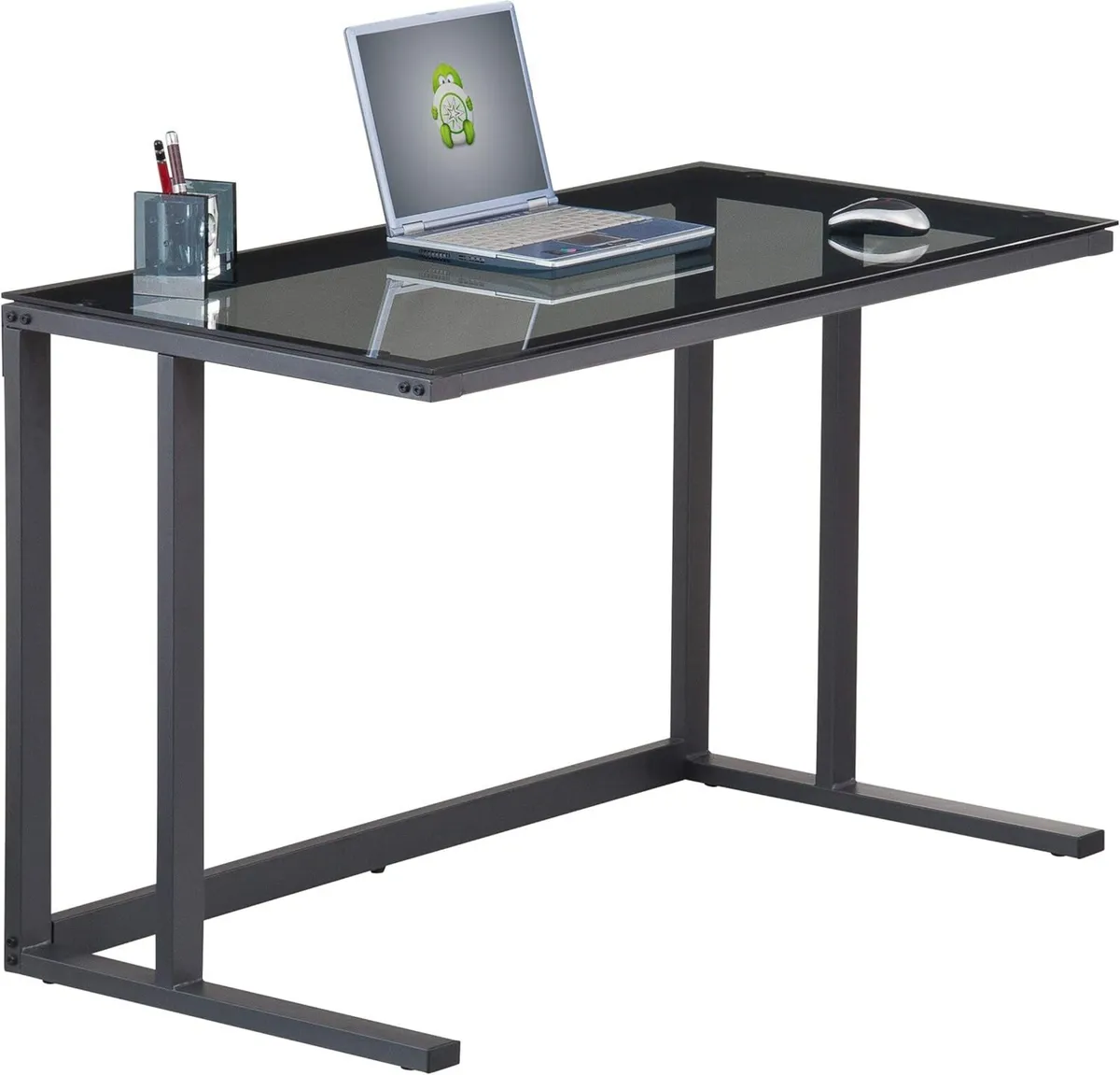 AW53385 Air Black framed and smoked glass Desk - Image 2
